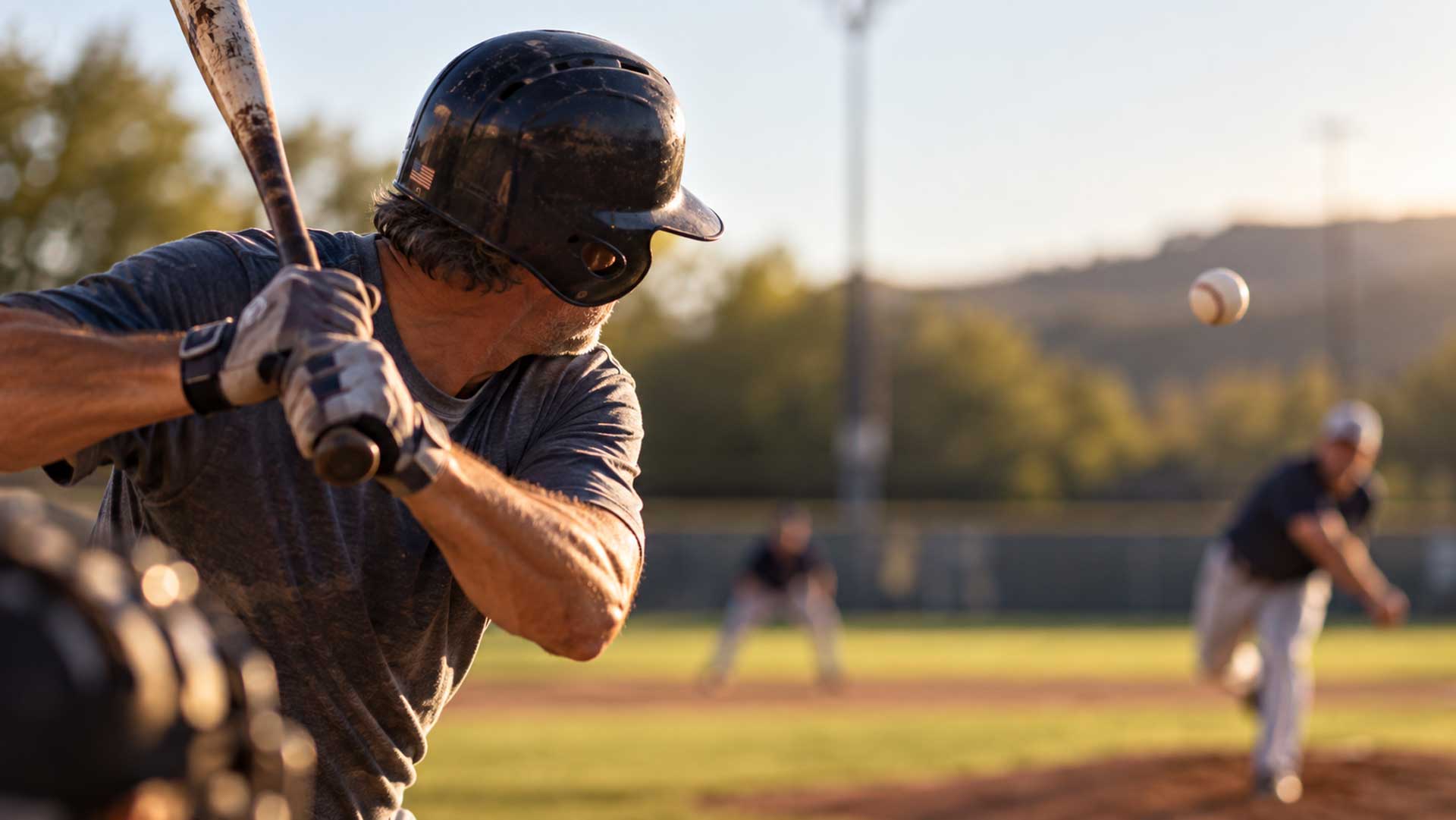 Baseball player at bat